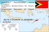 Repúblika Demokrátika Timór Lorosa'e República Democrática de Timor-Leste Democratic Republic of Timor-Leste BEM VINDOS A TIMOR-LESTE 1.