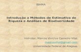 Introdução a Métodos de Estimativa de Riqueza e Análises de Biodiversidade Instrutor: Marcos Vinícius Carneiro Vital marcosvital@gmail.com Universidade.