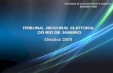 Secretaria de Controle Interno e Auditoria ELEIÇÕES 2008 TRIBUNAL REGIONAL ELEITORAL DO RIO DE JANEIRO Eleições 2008.