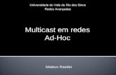 Mateus Raeder Universidade do Vale do Rio dos Sinos Redes Avançadas Multicast em redes Ad- Hoc