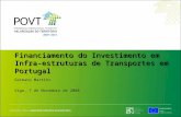 Financiamento do Investimento em Infra- estruturas de Transportes em Portugal Germano Martins Vigo, 7 de Novembro de 2008.