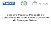 Cordeiro Paulista: Proposta de Certificação da Produção e Tipificação de Carcaças Ovinas.