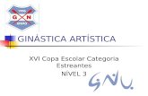 GINÁSTICA ARTÍSTICA XVI Copa Escolar Categoria Estreantes NÍVEL 3.