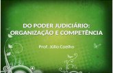 DO PODER JUDICIÁRIO: ORGANIZAÇÃO E COMPETÊNCIA Prof. Júlio Coelho.