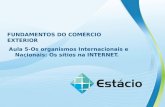 FUNDAMENTOS DO COMÉRCIO EXTERIOR Aula 5-Os organismos Internacionais e Nacionais: Os sítios na INTERNET.