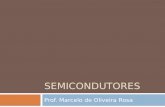SEMICONDUTORES Prof. Marcelo de Oliveira Rosa. Semicondutores Classificação de Materiais Definida em relação a condução elétrica condutores Materiais.