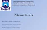 Poluição Sonora Disciplina: Ciências do Ambiente Estagiário Docente: José Guimarães Professora Doutora Márcia Maria Universidade Federal de Campina Grande.