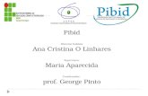 Pibid Discente bolsista Ana Cristina O Linhares Supervisora: Maria Aparecida Coordenador: prof. George Pinto.