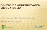 Prof. Coordenador Pibid: George Pacheco Pinto Discente: Leonilton Cagy Silva.