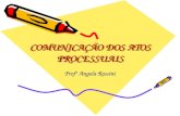 COMUNICAÇÃO DOS ATOS PROCESSUAIS Profª Angela Rossini.