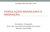 POPULAÇÃO BRASILEIRA E MIGRAÇÃO Disciplina: Geografia Profª. Ms. Graziella Fernandes de Castro Montes Claros/MG Colégio Marista São José.