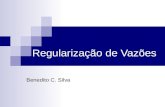 Regularização de Vazões Benedito C. Silva. Regularização de Vazões: Em períodos de estiagens, as demandas de água (Energia ou outros usos) são maiores.
