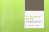 HIDROLOGIA FÍSICA Delimitação Automática de Bacia Hidrográfica via SIG Prof. Benedito C. Silva.