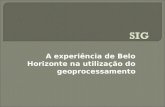 A experiência de Belo Horizonte na utilização do geoprocessamento.