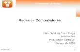 1Unidade 01 Fundamentos de Redes Redes de Computadores Profa. Andréa Chicri Torga Adaptações Prof. Edwar Saliba Jr. Janeiro de 2009.