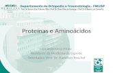 Proteínas e Aminoácidos Leonardo Kenji Hirao Residente de Medicina do Esporte Orientador: Prof. Dr. Hamilton Roschel.
