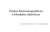 Disciplina: LEB1302 - Física para Biologia Ondas Eletromagnéticas e Modelos Atômicos.