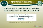 A formação profissional frente aos desafios do setor privado Julio Fontana Neto Presidente da Rumo Logística Piracicaba, 25 de março de 2013.