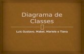 Luis Gustavo, Mabel, Mariele e Tiana. Uma classe é uma estrutura que abstrai as características similares de um objeto. A classe define as ações (métodos)