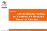Programa de Desenvolvimento Gerencial 1 Módulo Administração Pública em Contexto de Mudança Governo Eletrônico CASA CIVIL.