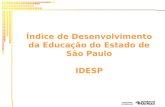 Índice de Desenvolvimento da Educação do Estado de São Paulo IDESP.