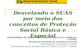 Desvelando o SUAS por meio dos conceitos de Proteção Social Básica e Especial MINISTÉRIO DE DESENVOLVIMENTO SOCIAL E COMBATE À FOME Secretaria Nacional.