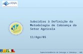 Superintendência de Outorga e Cobrança - ANA Subsídios à Definição da Metodologia de Cobrança do Setor Agrícola 11/Ago/05.