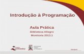 Introdução à Programação Aula Prática Biblioteca Allegro Monitoria 2013.1.