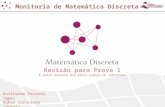 Revisão para Prova 1 É muito assunto pra pouco espaço no subtítulo Guilherme Peixoto(gpp) Duhan Caraciolo(dcms2) Rafael Acevedo(raa7) Monitoria de Matemática.