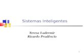 1 Sistemas Inteligentes Teresa Ludermir Ricardo Prudêncio.