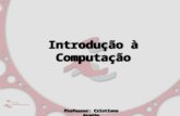 Introdução à Computação Professor: Cristiano Araújo.