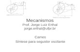 Mecanismos Prof. Jorge Luiz Erthal jorge.erthal@ufpr.br Cames Síntese para seguidor oscilante.