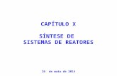 CAPÍTULO X SÍNTESE DE SISTEMAS DE REATORES 26 de maio de 2014.