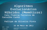 UFRJ – COOPE 16/05/2012Algoritmos Evolucionários Híbridos1 Algoritmos Evolucionários Híbridos (Meméticos) Caio Fleming Ferreira de Carvalho Cunha Fellipe.