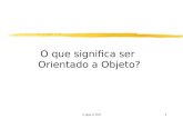 O que é OO1 O que significa ser Orientado a Objeto?