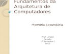 Fundamentos da Arquitetura de Computadores Memória Secundária Prof. André Renato 1º Semestre / 2012.