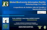 Global Biodiversity Information Facility Workshop Braga, 5 a 7 Julho A experiência do Herbário João de Carvalho e Vasconcellos (LISI) Pedro ARSÉNIO 1 ;