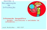 Gestão e Recuperação de Informação Informação Geográfica – Normas, iniciativas e entidades de referência... José Borbinha – DEI/IST.