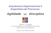 José A. S. Alegria PT Comunicações e PT Sistemas de Informação, CAQ, Ordem dos Engenheiros Arquitectura Organizacional e Engenharia de Processos: Agilidade.