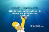 Homer Framework Biblioteca para coleta de dados na plataforma Symbian Lucas Damiani Thiago Przybylovicz.