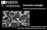Nanotecnologia Membrana de Alumina Nanoporosa Dep. Física, Faculdade de Ciências, Univ. Porto Monitora: Mariana Proença.