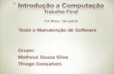 Teste e Manutenção de Software Grupo: Matheus Souza Silva Thiago Gonçalves.