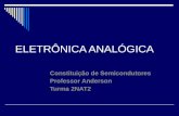 ELETRÔNICA ANALÓGICA Constituição de Semicondutores Professor Anderson Turma 2NAT2.