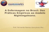 A Enfermagem no Brasil: Das Práticas Empíricas ao modelo Nightingaleano. Prof. Fernando Ramos Gonçalves-Msc.