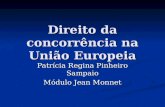 Direito da concorrência na União Europeia Patrícia Regina Pinheiro Sampaio Módulo Jean Monnet.