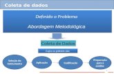 Definido o Problema Coleta de Dados Abordagem Metodológica Coleta de dados Seleção do instrumento Aplicação Codificação Preparação para a análise Cujos.