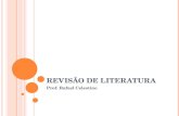 REVISÃO DE LITERATURA Prof. Rafael Celestino. REVISÃO DA BIBLIOGRAFIA Toda pesquisa supõe 2 tipos de revisão de literatura: aquela que o pesquisador necessita.