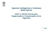 Agentes Inteligentes e Sistemas Multi-agente (UD7 e UD10) Interacção, Negociação e Cooperação entre Agentes.
