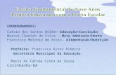 COORDENADORES: Crésia dos Santos Belém– Educação/Currículo Marcos Cândido da Silva – Meio Ambiente/Horta Francisco Melonio de Assis– Alimentação/Nutrição.