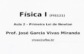 Física I (FIS121) Aula 2 – Primeira Lei de Newton Prof. José Garcia Vivas Miranda vivas@ufba.br.